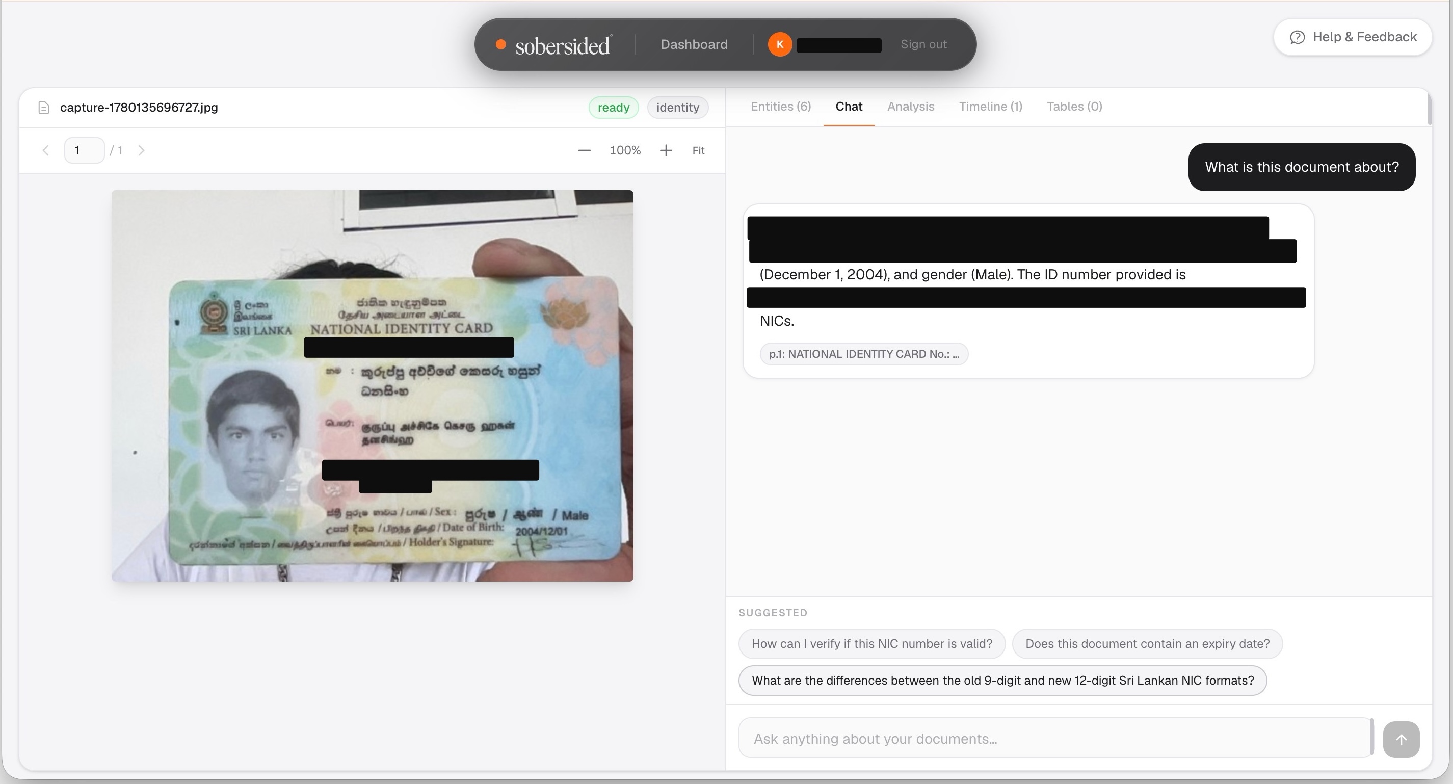DocScan Intelligent Chat Gemini AI Dialog panel